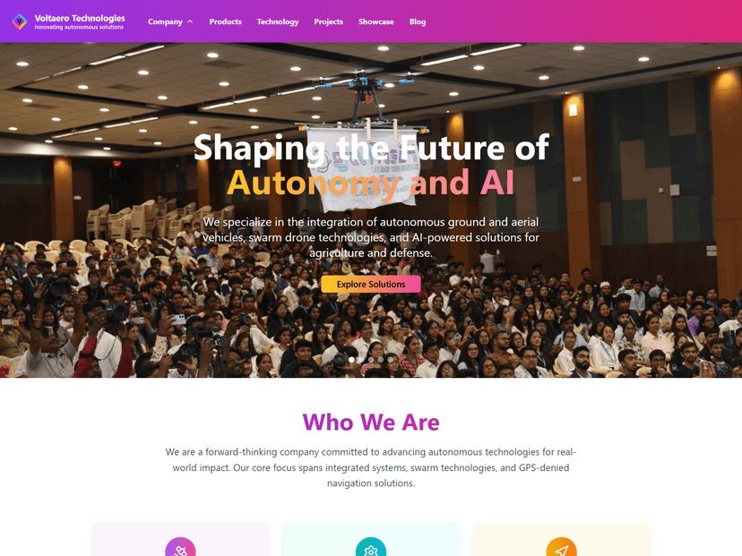 Voltaero Landing Page